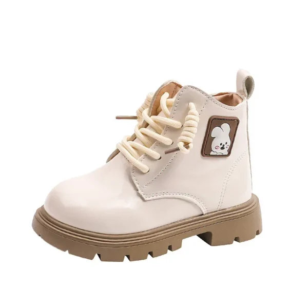 Kids Fashion Rubber Boots Cool Autumn Soft Sole Glitter Leather Korean Style Zipper Girls' Shoes Children's Ankle Boots - Image 6