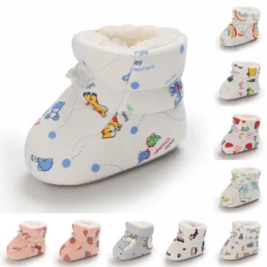 Classic Style Cartoon Winter Baby Boots Baby Toddler Shoes Girls Boys Newborn Boots Warm Non-Slip Soft Sole Shoes