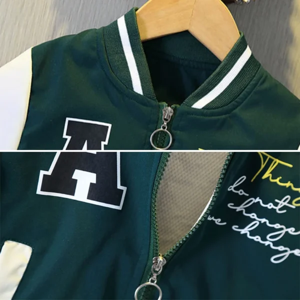 2024 Spring Autumn Baby Boys Jacket Fashion Cartoon Bear Pattern Kids Windbreaker Coats For Children Outerwear Clothing 2-12Year - Image 5