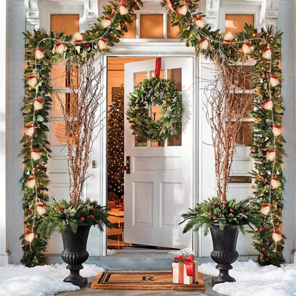 Christmas Wooden House LED String Light Xmas Tree Hanging Ornament 2024 Christmas Decoration For Home Kids New Year Gift Navidad - Image 5