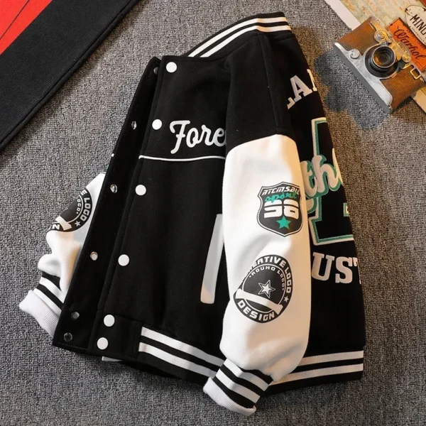 Fashion Spring Autumn Long Sleeve Outwear Teenager Kids Letter Printed Coat Sport Children Clothing 3 8 10 12 Years Old