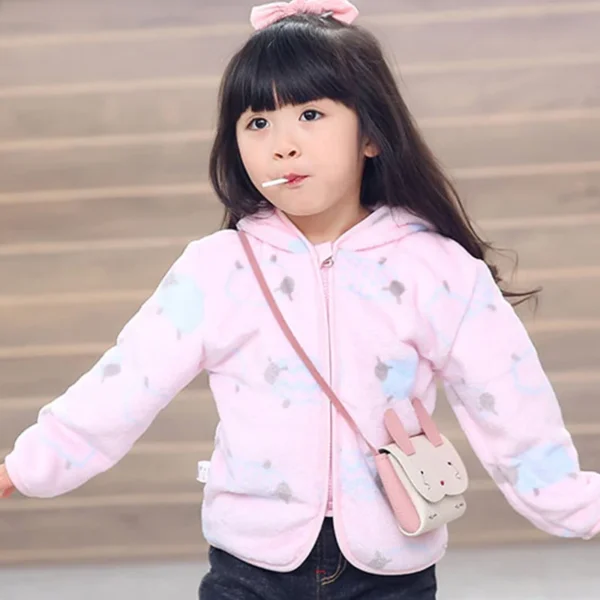 Children Flannel Jacket Autumn and Winter Baby Girl Clothes Hooded Cute Toddler Outerwear Clothing Warm Boys Coat 1-5 Years - Image 3