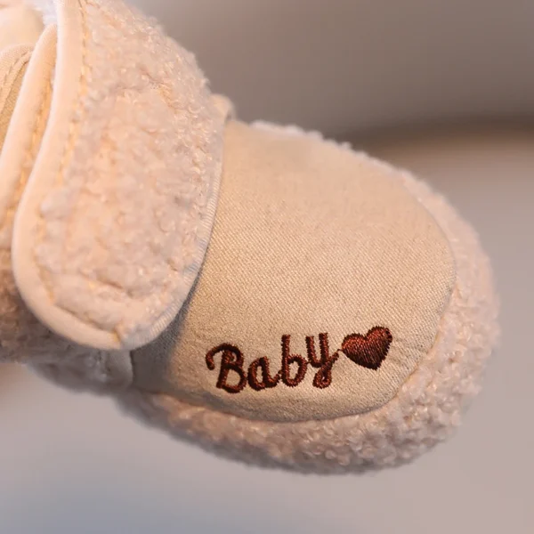 0-18months Plush Warm Kids Snow Boots Baby Boy Girl Shoes Cotton Shoes First Walkers Non-slip Infant Boot - Image 4
