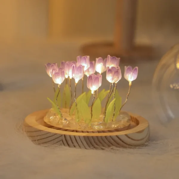 Handmade Creative DIY Tulip Night Light Material Package Self Assembling Night Lamp Home Decoration Holiday Gift Room Ornament - Image 3