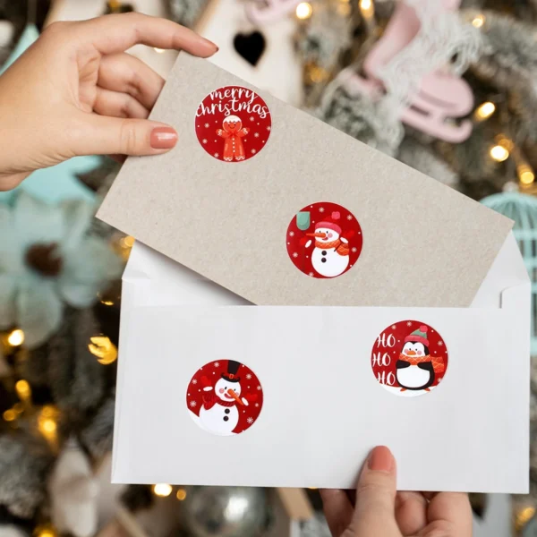 Christmas Gift Box Stickers Merry Christmas Decor For Home 2024 Navidad Kerst Xmas Decor Noel Kerst Happy New Year Gift 2025 - Image 4