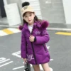 Big Size Teenager Winter Keep Warm Girls Jacket Letter Long Style Hooded Windbreaker Coat For Kids Children Christmas Outerwear - Image 5