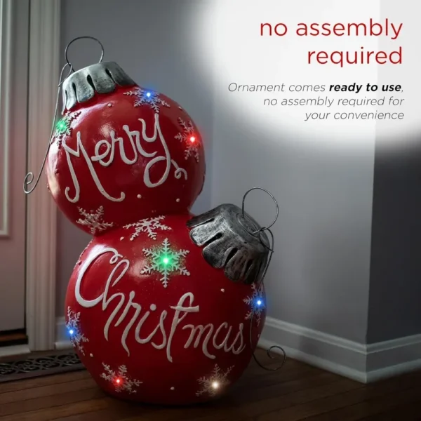 30" H Indoor/Outdoor Christmas Ball Ornament with Color Changing LED Lights - Image 5