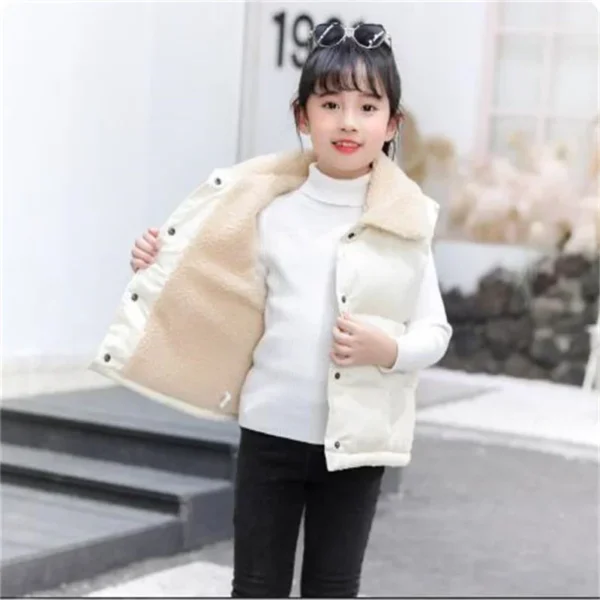 Autumn Winter New Boys Girls Sleeveless Hooded Vest Jacket Cartoon Print Coat Kids Warm Vest Outwear Clothes - Image 5