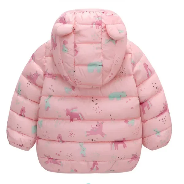 New Winter Down Warm Jackets Autumn Baby Thin Hooded Cotton Coats Girls Boys Cute Solid Outerwear 2-6 Years - Image 5