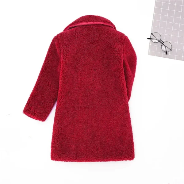 Warm Lamb's Wool Jackets For Girls Boys Winter Fleece Outerwear Autumn Children Fashion Single-Breasted Coats Big Kids Clothes - Image 5