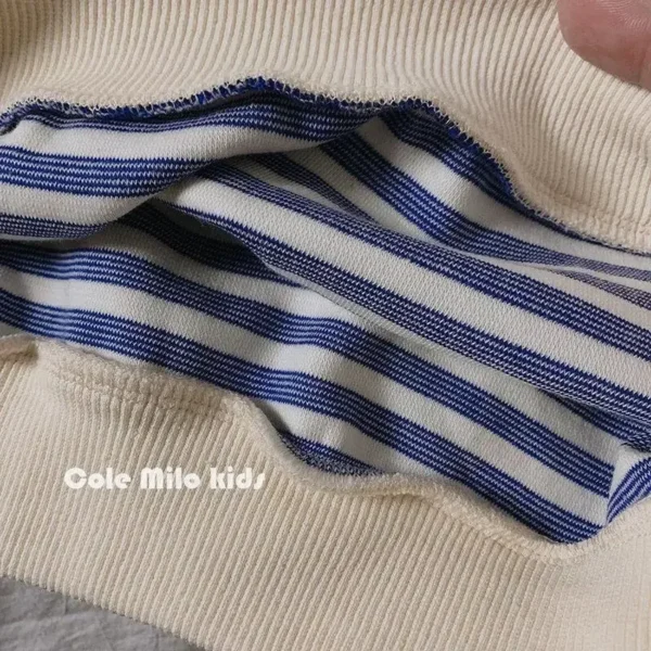 Spring Autumn Stripe Long Sleeves Sweatshirt Kids Boys' Loose Bat Sleeves Tops Girls' Baby Boy Clothes - Image 5