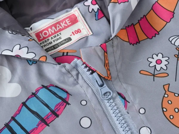 Stylish Cartoon Dinosaur Windbreaker Jacket for Girls - Perfect for Casual Wear! - Image 4