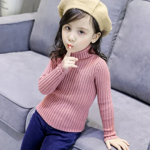 New Girls Sweater Pullovers Winter Boys Warm Sweaters Tops 2-11 Years Baby Bottoming Shirt Kids Clothes - Image 5