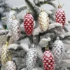 5Pcs Christmas Painted Pine Cone Balls Hanging Pendants Merry Christmas Tree Decoration for Home Xmas Ornament Gift Navidad 2024 - Image 2