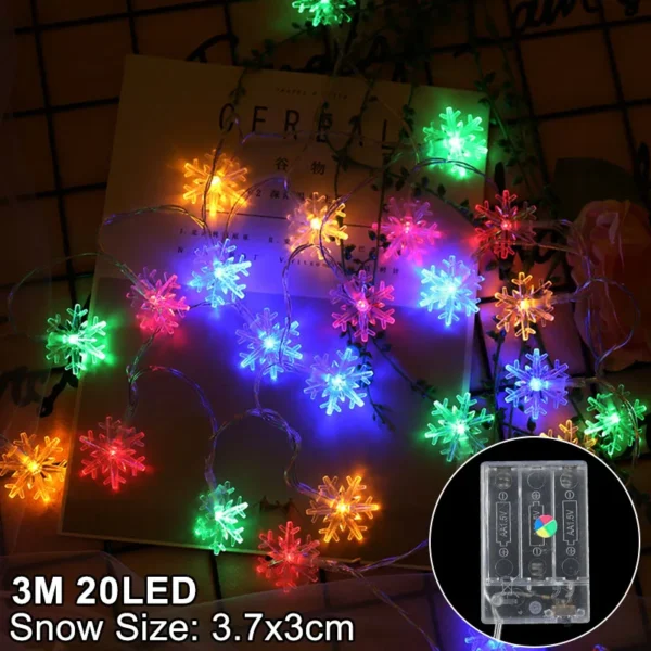 Snowflake LED Light Christmas Decorations For Home Hanging Garland Christmas Tree Decor Ornament 2024 Navidad Xmas Gift New Year - Image 5