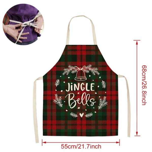 Linen Merry Christmas Apron Christmas Decorations for Home Kitchen Accessories 2024 Christmas Natal Navidad 2025 New Year Gifts - Image 4