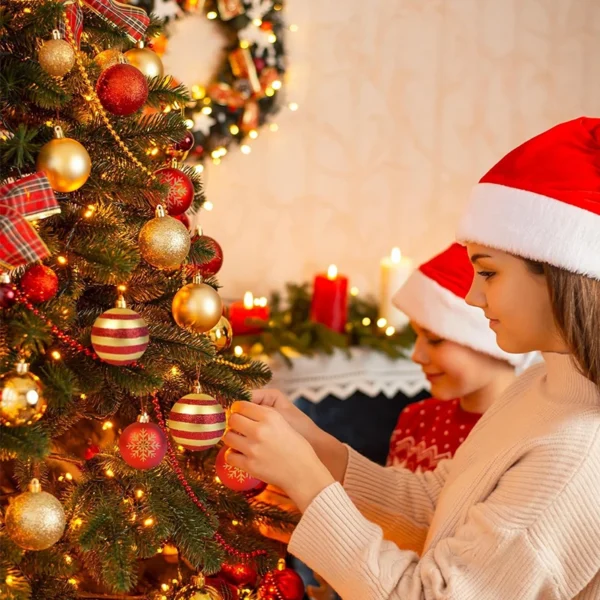 50Pcs/box 4cm Christmas Balls Ornament Xmas Tree Hanging Bauble Pendant 2024 Christmas Decoration for Home 2025 New Year Gifts - Image 5