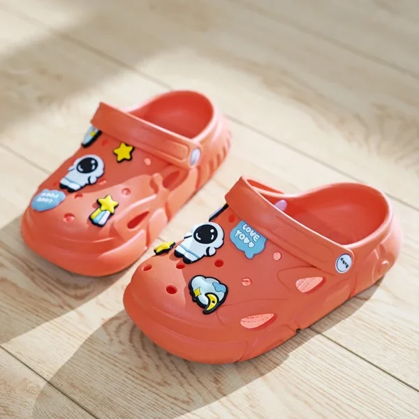2023 New Girls Clogs Children Sandals 6-12 Years Kids Casual Summer Shoes Sports Soft Thick Sole Slippers for Girl - Image 2