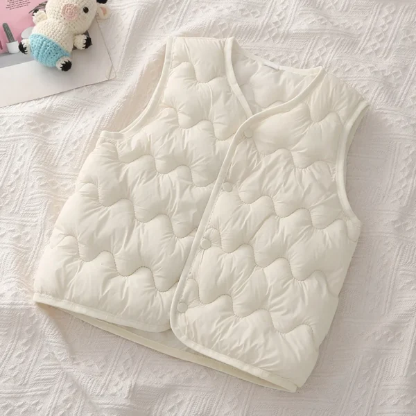 Autumn Winter Children Boys Girls Warm Vest Solid Waistcoats for Kids Children Sleeveless Outerwear 2-7Yrs Kids Warm Tops - Image 3