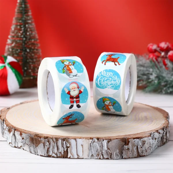 Christmas Gift Box Stickers Merry Christmas Decor For Home 2024 Navidad Kerst Xmas Decor Noel Kerst Happy New Year Gift 2025 - Image 5