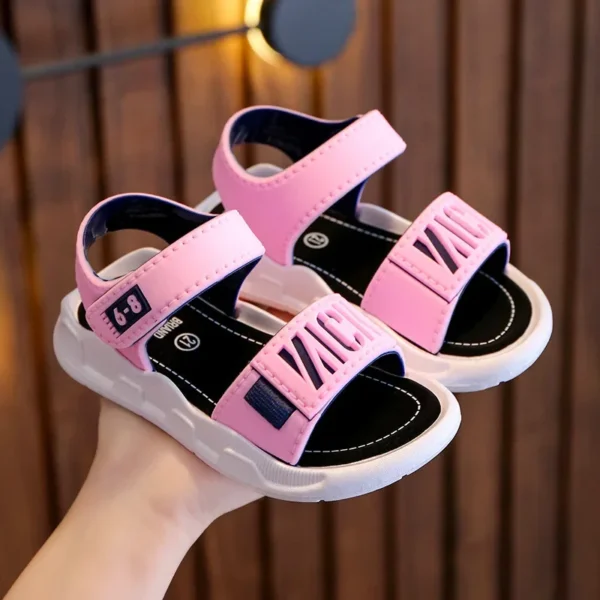 Children Sandals Students Non-slip Shoes Simple Generous Boys Girls Sandals Wear and Off Easy Soft Bottom Kids Casual Footwear - Image 2