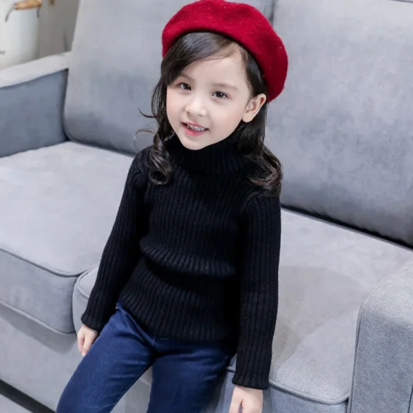 New Girls Sweater Pullovers Winter Boys Warm Sweaters Tops 2-11 Years Baby Bottoming Shirt Kids Clothes - Image 4