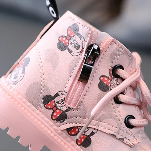 Disney Winter Children's Martin Boots Mickey Mouse Boys Girls Warm Cotton Boots Children Baby Kids Casual Shoes Toddler - Image 5