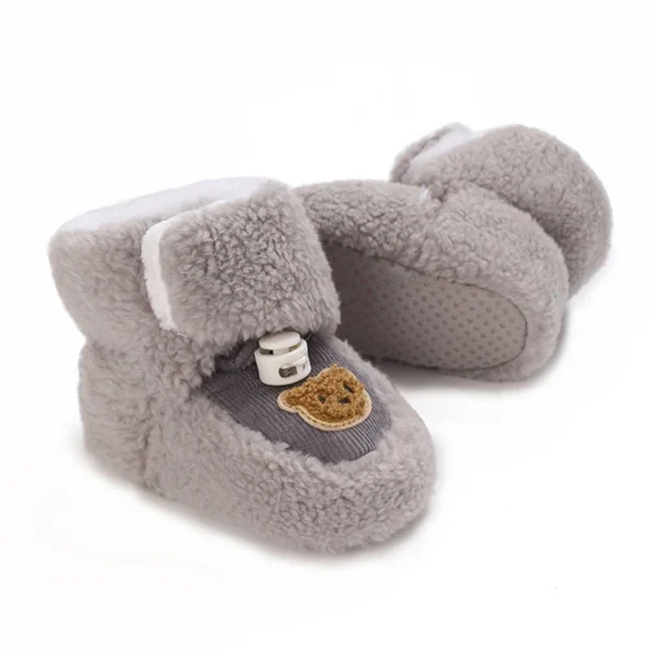 Winter Snow Baby Boots Cute Bear Warm Booties For Kids Soft Infant Newborn Toddler Baby Girls Boys Shoes Preschool Walking Shoes - Image 3