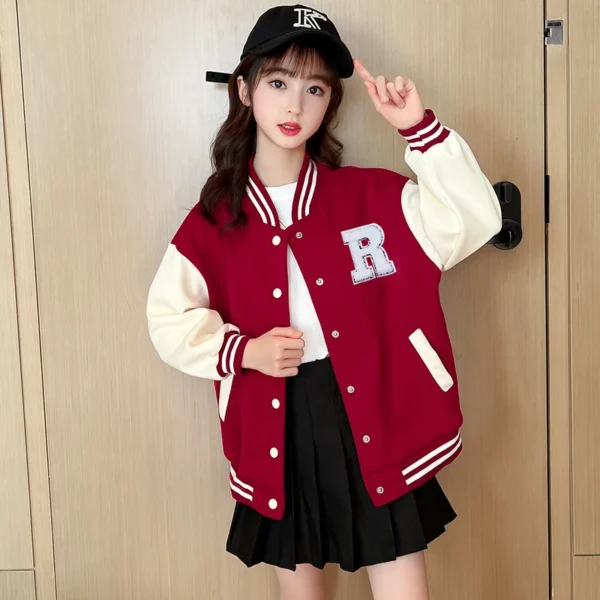 Teenage Girls Baseball Jackets For 5-14 Years Old Teens Clothes Children Sports Outerwear Coat Spring Autumn Fashion Boys Jacket - Image 5