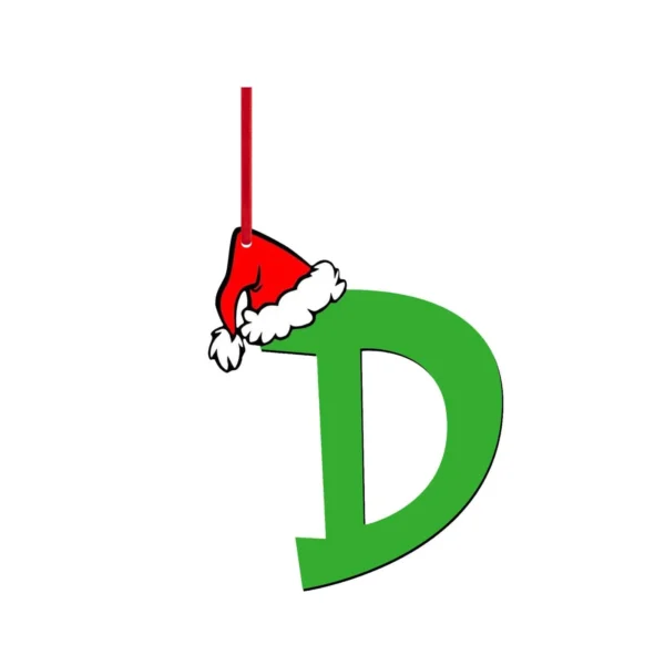 2024 New 2d Flat Christmas Acrylic Letters Decorations Acrylic Flat Christmas Tree Hanging Ornaments Double Side Printed Pendant - Image 5