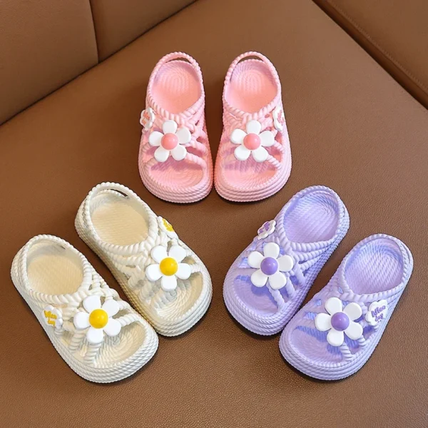 2024 New Children's Slippers Summer Girls and Boys Bathroom Home Anti slip Beach Shoes Soft Soled Baby Sandals - Image 3