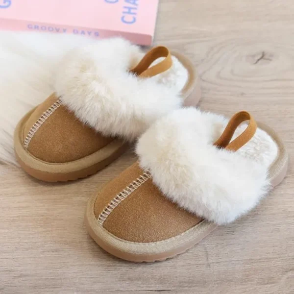 Roman Baby Winter Popular Snow Boots Plus Velvet Retro Fashion Show Kids Half Drag Comfortable Cool Children Toddler Boots - Image 2