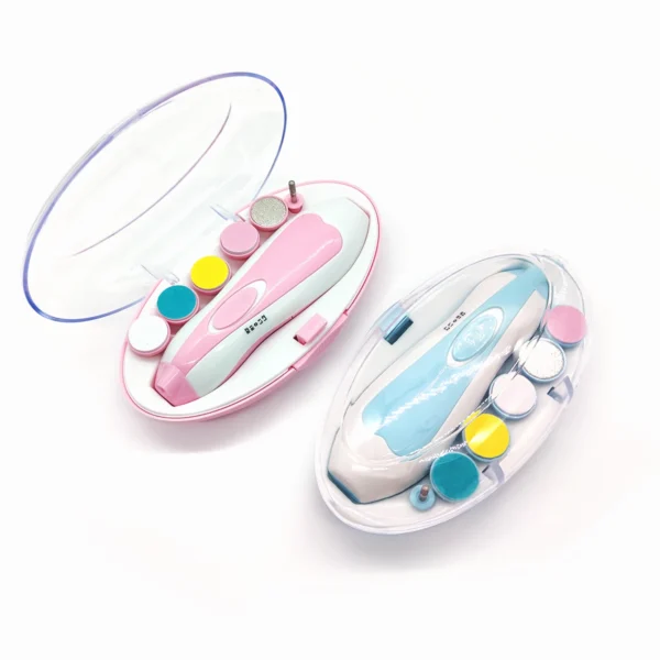 Electric Baby Nail File Nail Clipper Toddler Toenail Care Set Nail Scissors Blue Pink Boys Girls Safe Not To Hurt Baby Hands - Image 3