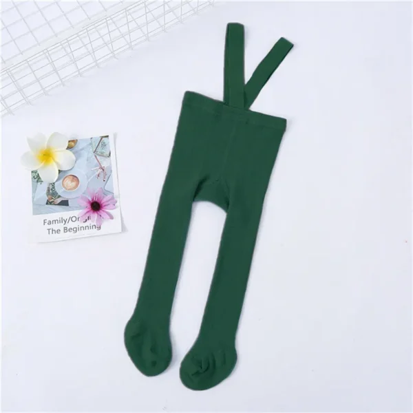 0-3Years Tights For Girls Suspender Pantyhose Casual Tights for Boys with Shoulder Strap Knitted High Waist Legging Spring 2024 - Image 3
