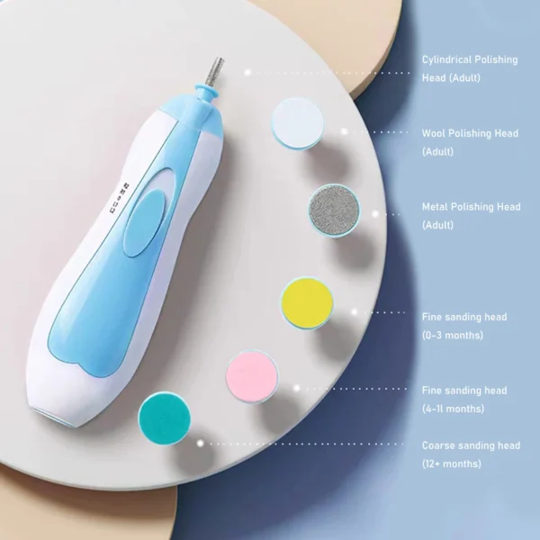 Electric Baby Nail File Nail Clipper Toddler Toenail Care Set Nail Scissors Blue Pink Boys Girls Safe Not To Hurt Baby Hands - Image 5